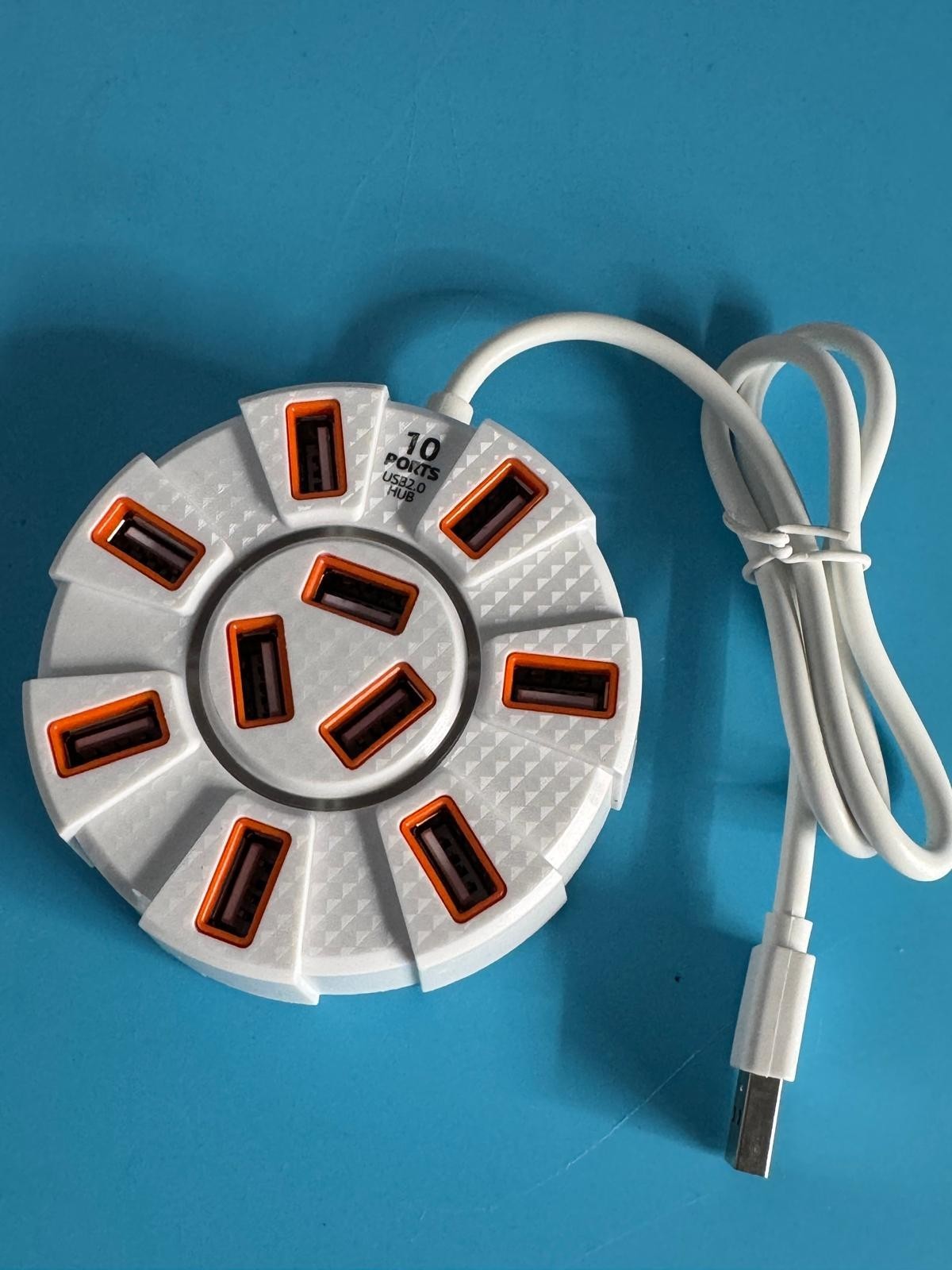 Hub USB 10 Ports – Adaptateur Multi-Ports avec LED